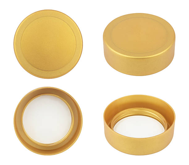 istock Set of wide jar lid, recycling or reusing plastic isolated on background 2210695509