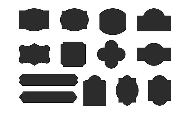 Vintage label collection with ornate frames and elegant silhouettes. Decorative badge shapes for product packaging, branding and logo design. Vintage label collection with ornate frames and elegant silhouettes. Decorative badge shapes for product packaging, branding and logo design. Vector templates set with blank, empty space vintage label stock illustrations