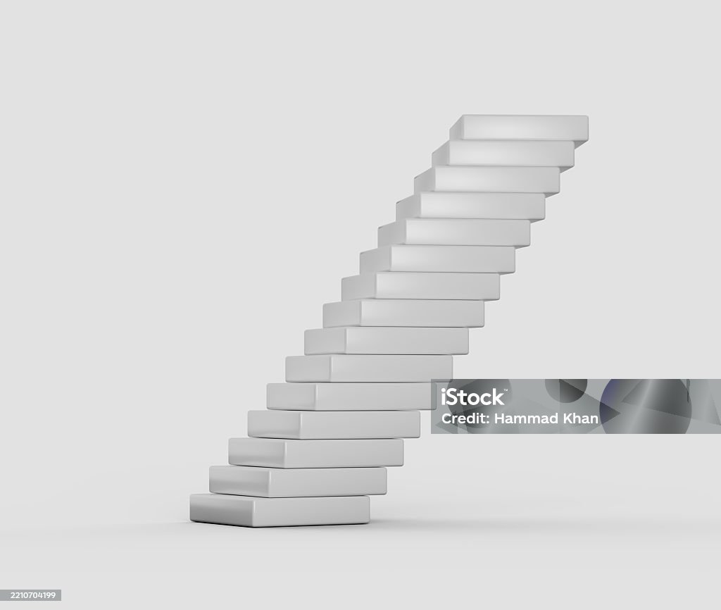 Rectamgular Stack Stack Of White Rectangular Blocks Slightly Offset To Create A Leaning ...