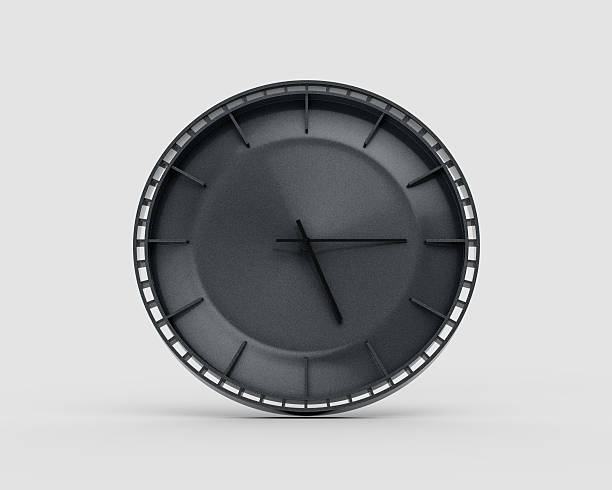 istock A Modern Charcoal Black Wall Clock 05:15 Five Fifteen 5:15 For Modern Interiors 3D Illustration 2210704247