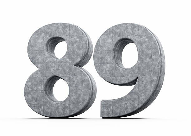 istock Concrete Number Eighty Nine 89 Digit Made Of Grey Concrete Stone White Background 3d Illustration 2210704264