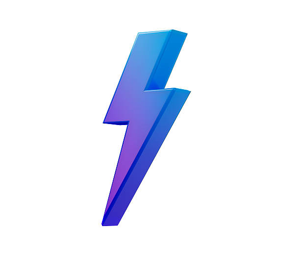 istock A glowing blue 3D lightning bolt icon with a sleek, modern and electrifying look. 3d illustration 2210704606