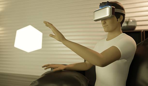 istock VR games, VR glasses, virtual reality, play, virtual, headset, man, technology 3D illustration 2210711979