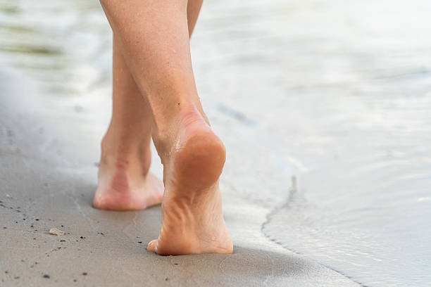 istock Beach travel - woman walking 2210712487