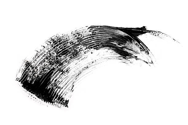 istock Black mascara brush strokes isolated on white 2210714652