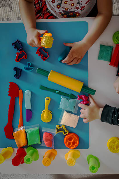 istock Children's games, plasticine, creativity, development, motor skills. 2210717021