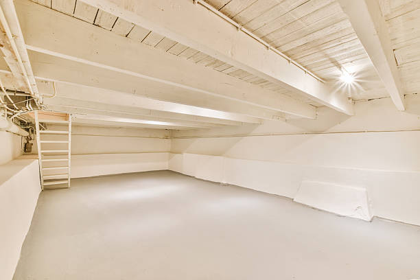 istock Impressive design of a huge basement with stairs 2210718850