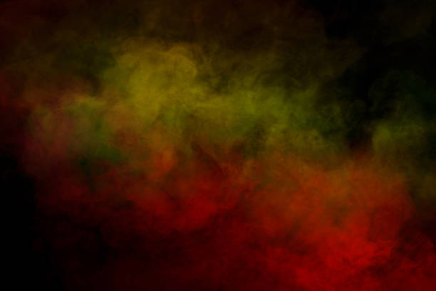 istock Orange and red steam on a black background. 2210720115