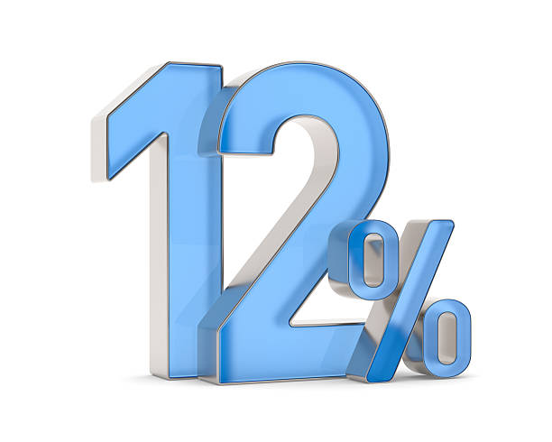 istock Twelve percent on white background. Isolated 3D illustration 2210723039