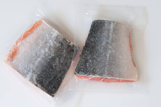 istock Two Frozen Wild Caught Alaskan Salmon in the Package 2210724332
