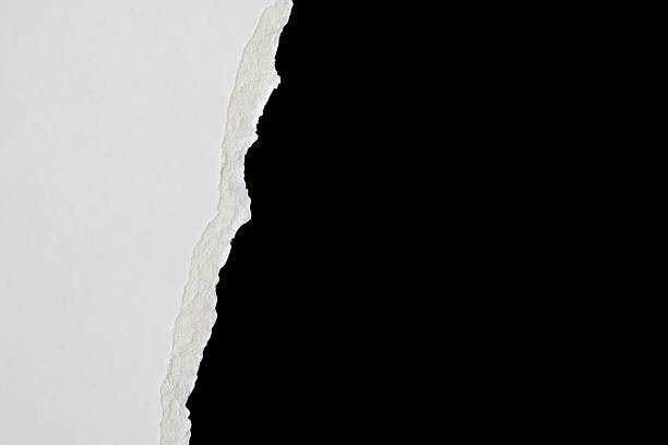 istock White ripped paper torn edges strips isolated on black background 2210725173