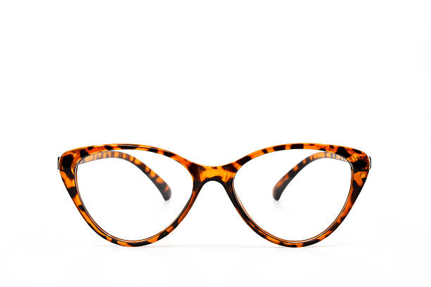 istock Pair of women's glasses with a cat eye shape frame and leopard print pattern 2210725501