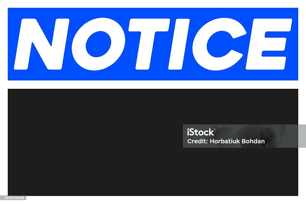 Notice Format Background Template Notice Sign Stock Illustration - Download Image Now ...