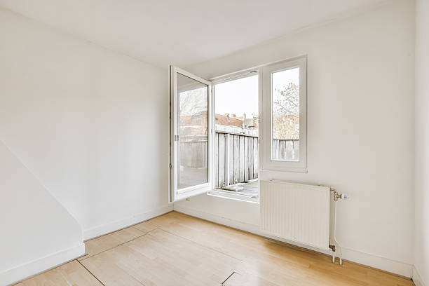 istock Room with windows and parquet floor 2210729650