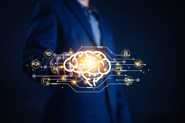 istock AI, Brain AI Artificial intelligence concept, A businessman shows the icon he is pointing at in front of him, Learn to manage AI smart and bigdata from technology, digital technology Transformation 2210729687