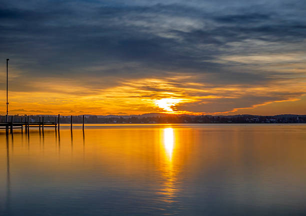 Dark sunset.