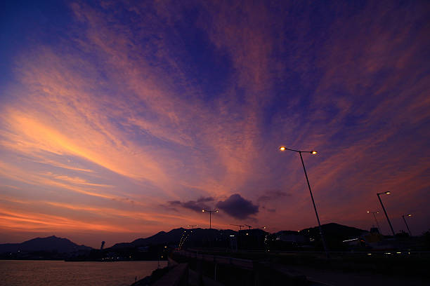 Hong Kong Sunset- Tuen Mun Road Bus Interchange
