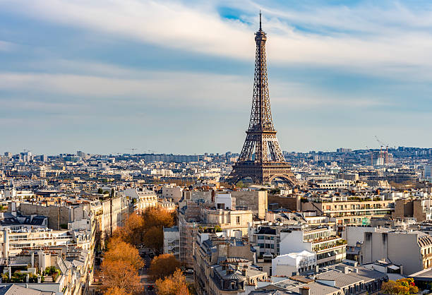 istock Eiffel tower at sunset, Paris, France 2210743269