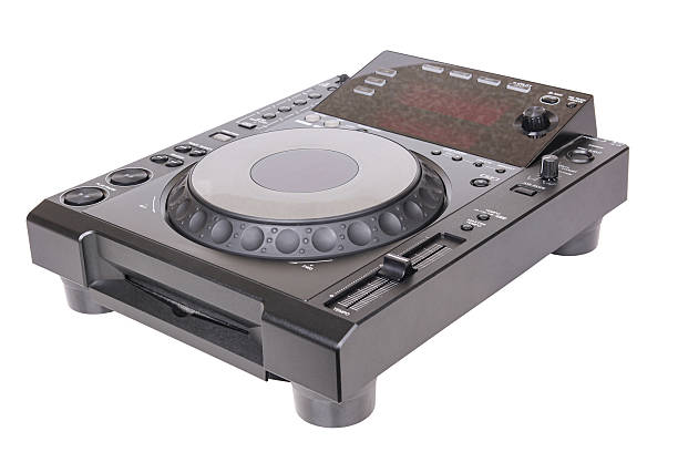 istock Dj cd player and mixer, closeup on white 2210743809
