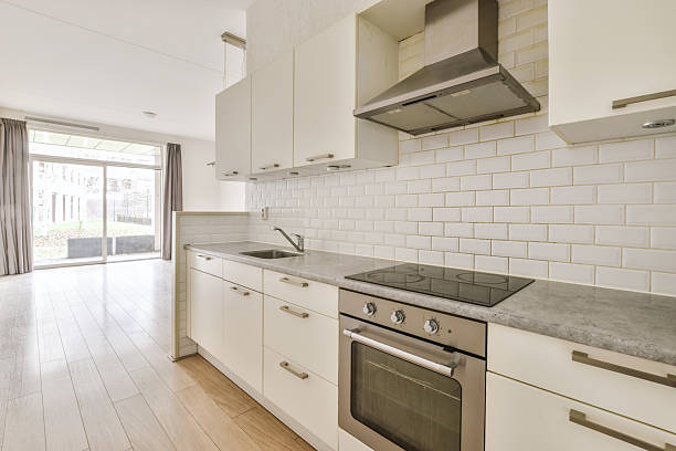 istock Beautiful kitchen with parquet floor 2210745529