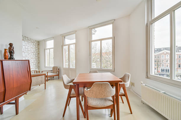 Dining room interior stock photo