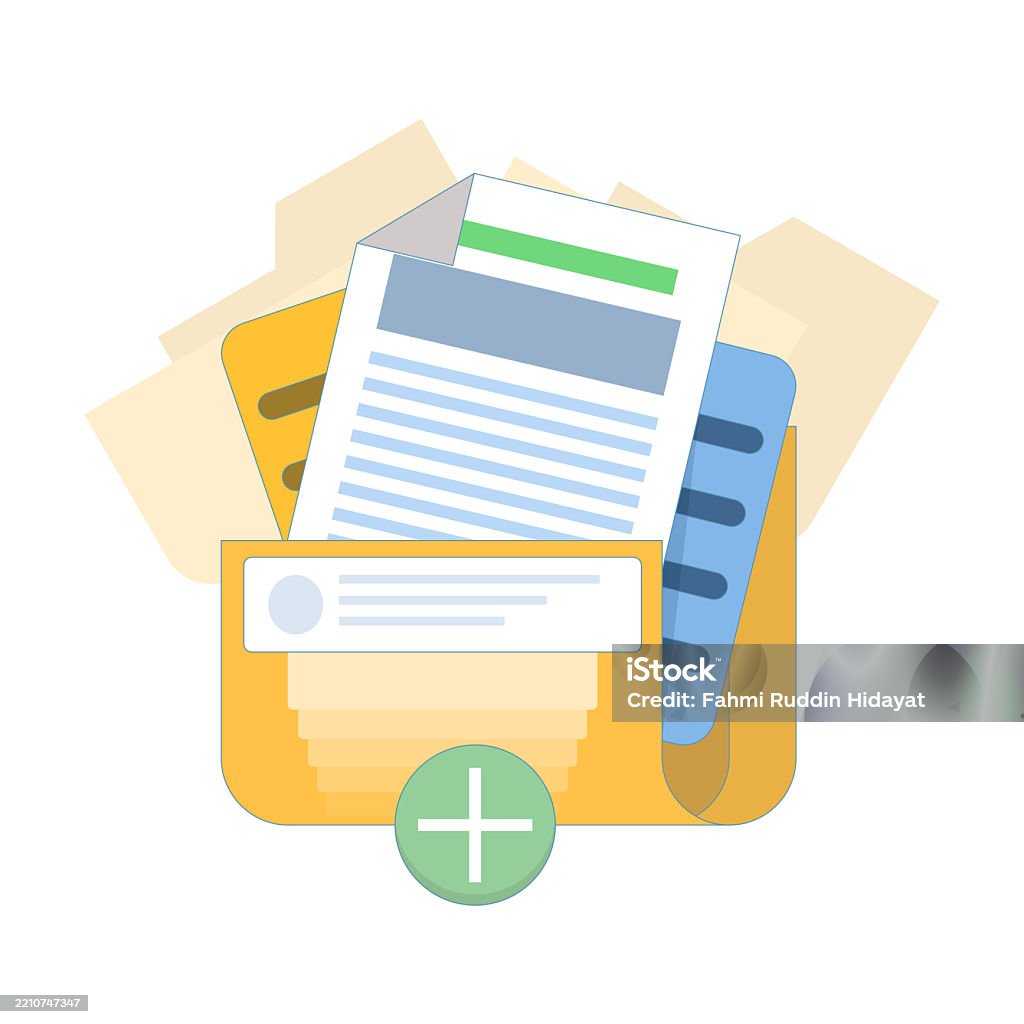 Multiple File Storage Digital Storage Concept Multiple File Folders With Documents In Them ...
