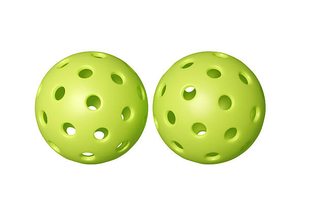 istock Pickleball fun bright green balls for a game. 3d rendering 2210749845
