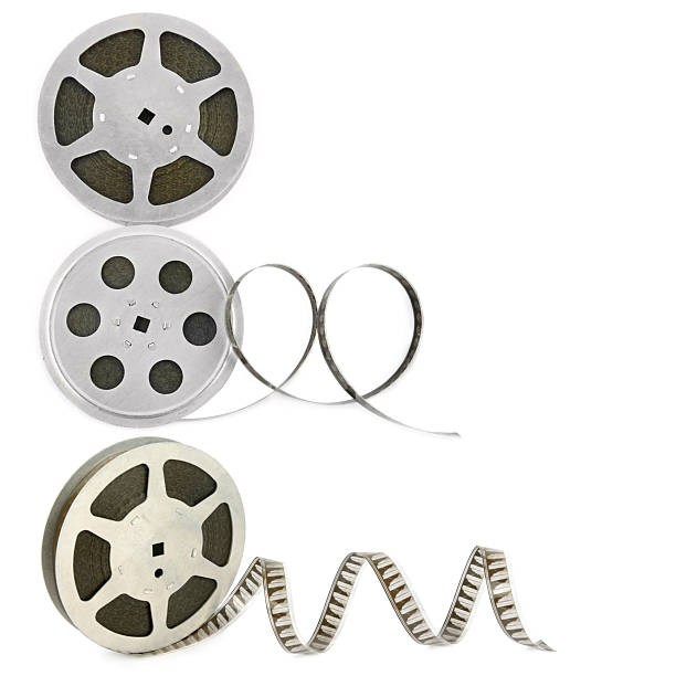 Set of Film strips isolated on white background. Collage. Free space for text.