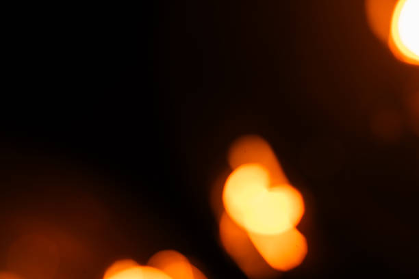 Abstract Blurred Orange Light Bokeh as Graphic Design Resource.