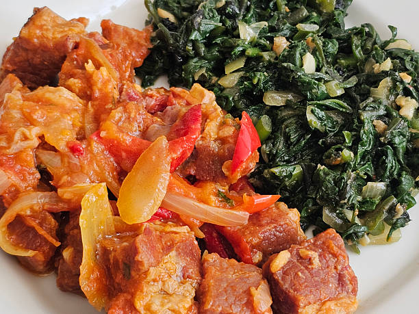 Served with cabbage