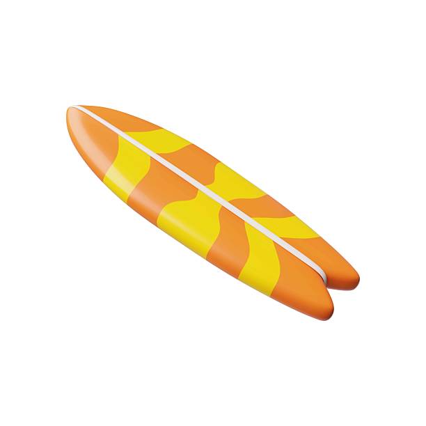 istock Surfboard 3D cartoon vector icon, realistic surfing board for active sport on water, activity on sea sports equipment 2210764350