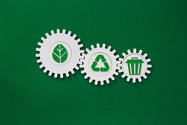 istock Environmental Gears with Green Sustainability Icons. 2210767870