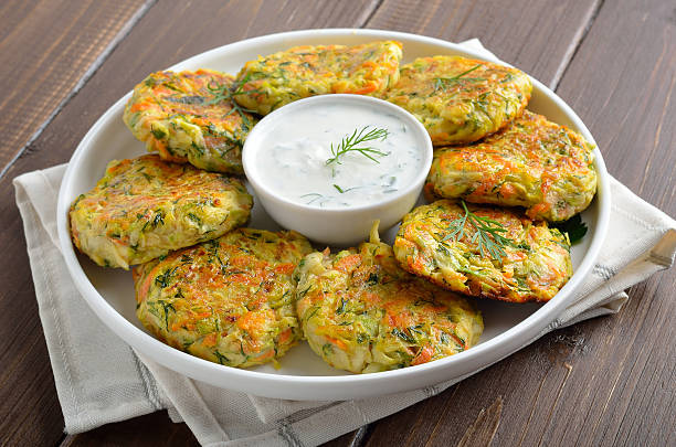 istock Diet vegetable cutlet from zucchini, carrot, herbs 2210769851