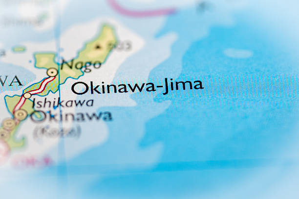 istock Okinawa Island, Japan highlighted on a world map. 2210780360