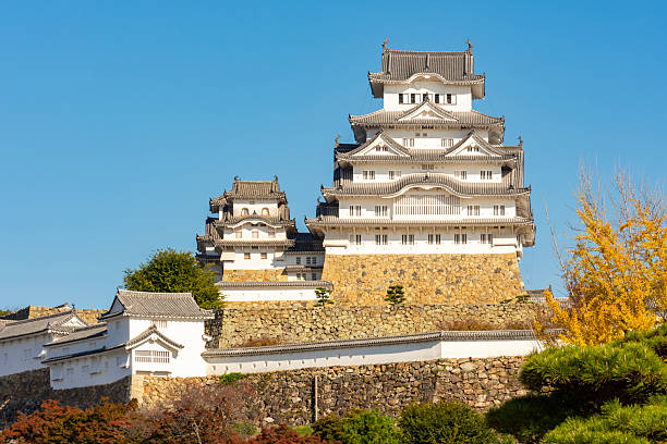 Himeji, Japan - 21 November 2024: Himeji (White Heron) Castle built in 14th century
