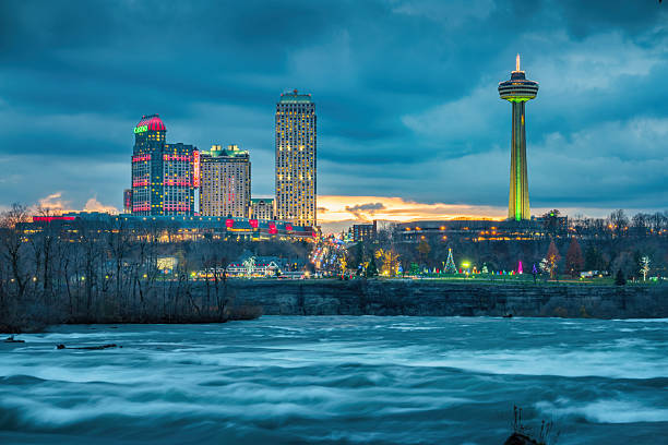 View at centre street at Niagara falls in Canada