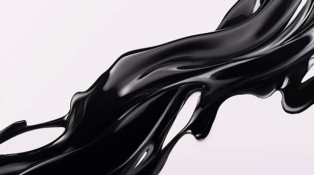 istock Abstract Black Ink Flow with Splatters on Light Background 2210796612