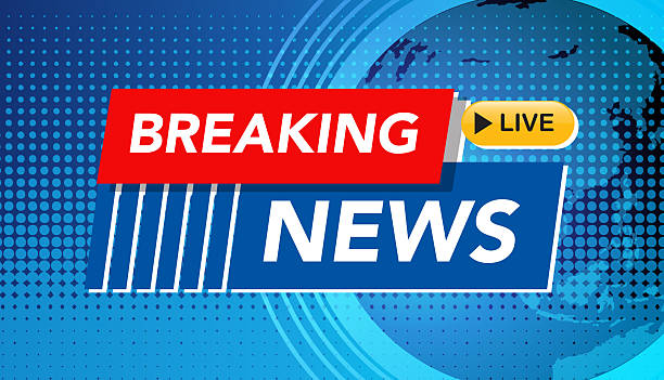 istock Dynamic vector illustration featuring a breaking news banner with bold colors and modern design elements for media use 2210807922