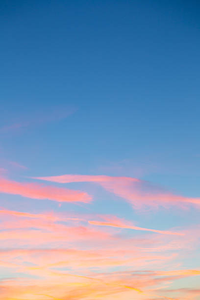 istock harmonic pattern of blue and red sky in sunset 2210813989