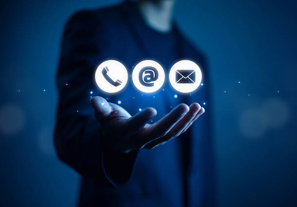 istock Our contact channels are telephone for business using digital technology, sending via email to connect, and computers a network to contact customers for good, fast and modern service. 2210835146