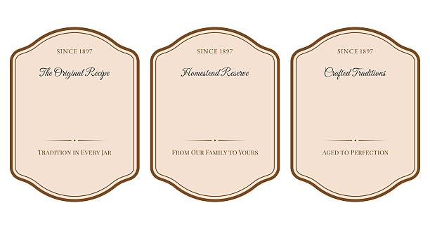 Set of vintage Label templates with typography. Good for Premium handmade products, organic goods, preserves, honey, tea, coffee, artisanal items