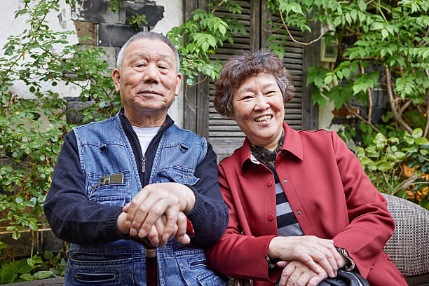 istock Happy Chinese elderly couple 2210851076