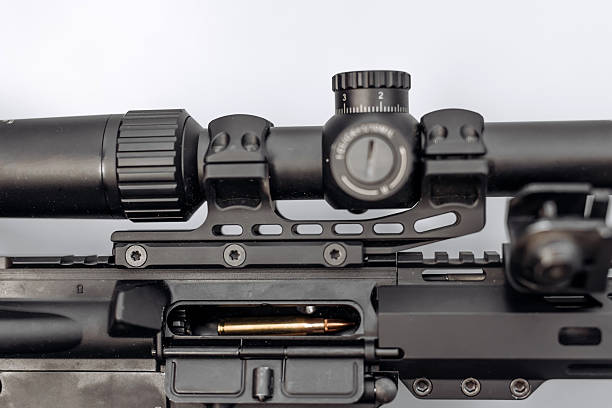 istock A close-up of a machine gun on a white background. 2210853448