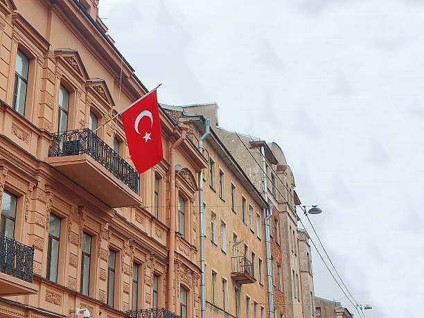 istock Turkish flag on the balcony 2210856346