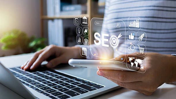 istock Businesswoman use SEO tools, SEO Search Engine Analysis, SEO Search Engine, dominate search engine rankings with strategic optimization techniques. digital marketing 2210862428