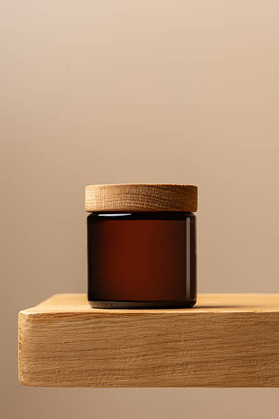 istock Jars of cosmetics on the shelf. Mockup 2210863204