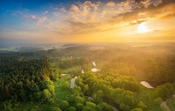 istock Beautiful sunny morning aerial landscape 2210864561