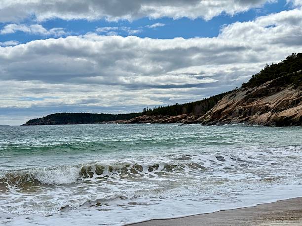 Sand beach, Acadia National Park, Maine, USA