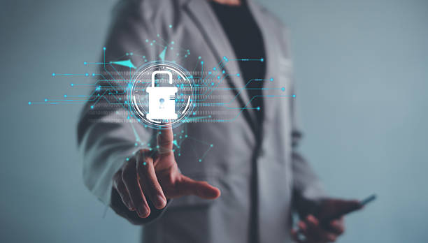istock Cybersecurity and privacy concepts to protect data. Lock icon and internet network security technology. 2210867798