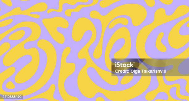 Purple Pattern Groovy Psychedelic Groovy Trippy Y2k Retro Seamless Pattern In Yellow And ...
